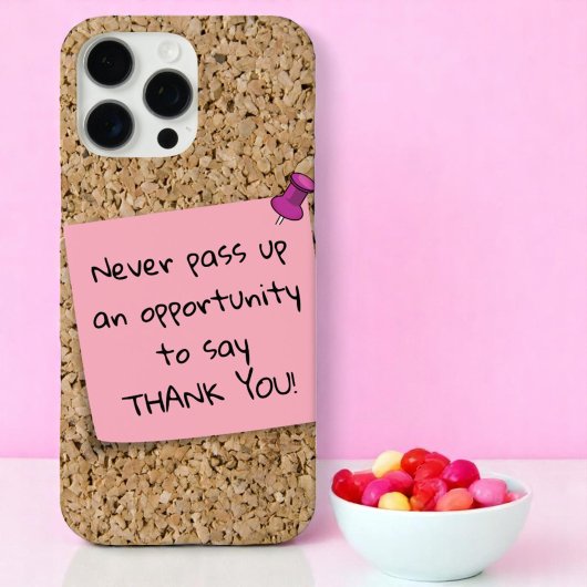 ピンクノートテンプレートメッセージコルクボード Case-Mate iPhoneケース