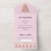 ピンクノールオールインワンクリスマスイベント招待状 オールインワン招待状 (内側)