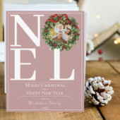 ピンクノールクリスマスリース写真 シーズンカード