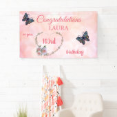 ピンクハかわいらしピー103誕生日 横断幕 (インサイチュ)