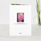 ピンクハイアシンスハッピーイースターグリーティングカード シーズンカード (裏面)