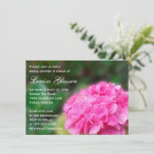 ピンクハイドレンジアフラワーズブライダルシャワーインビテーション 招待状 (スタンド正面)