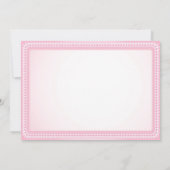 ピンクハイヒールシューツチュパールベビーシャワー 招待状 (裏面)