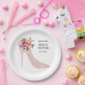 ピンクハイヒールブライダルシャワー ペーパープレート (パーティー)