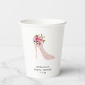 ピンクハイヒールブライダルシャワー 紙コップ (裏面)