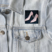 ピンクハイヒールポンプ/シューズ 缶バッジ (インサイチュ)