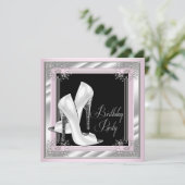 ピンクハイヒール誕生日パーティー 招待状 (スタンド正面)