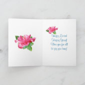 ピンクハイビスカスイースター恵みグリーティングカード シーズンカード (内部)