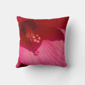 ピンクハイビスカスクローズアップフォトクッション41cm x 41cm クッション (裏面)