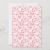 ピンクハイビスカストロピカルフラワーズ誕生日 招待状 (裏面)