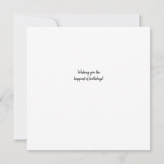 ピンクハイビスカストロピカルフラワー誕生日グリーティング カード (裏面)