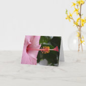 ピンクハイビスカスノテカード カード (黄色い花)