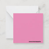 ピンクハイビスカスノートカード ノートカード (裏面)