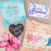 ピンクハイビスカスハワイアンカスタムカットビニールシール シール