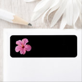 ピンクハイビスカスハワイフラワーカスタマイズテンプレート ラベル (インサイチュ)