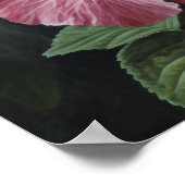 ピンクハイビスカスフラワーアートプリントポスター ポスター (角)