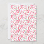 ピンクハイビスカスフラワーズブランチルアウ(ハワイ式宴会)マザーズ 招待状 (裏面)