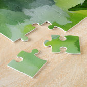 ピンクハイビスカスフラワートロピカルアートパズル ジグソーパズル (側面)