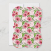 ピンクハイビスカスフラワーリタイアメントパーティの招待状 招待状 (裏面)