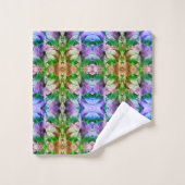 ピンクハイビスカスフラワー動揺して抽象芸術 バスタオルセット (ウォッシュタオル)