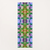 ピンクハイビスカスフラワー動揺して抽象芸術 ヨガマット (正面)