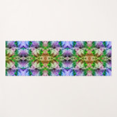 ピンクハイビスカスフラワー動揺して抽象芸術 ヨガマット (正面(横))