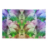 ピンクハイビスカスフラワー動揺して抽象芸術 枕カバー (裏面)