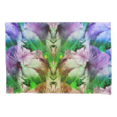 ピンクハイビスカスフラワー動揺して抽象芸術 枕カバー (正面)