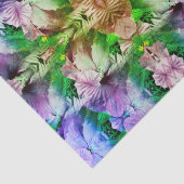 ピンクハイビスカスフラワー動揺して抽象芸術 薄葉紙 (詳細)