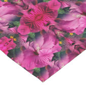 ピンクハイビスカスフラワー抽象芸術 ショートテーブルランナー (コーナー)
