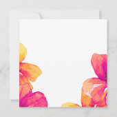 ピンクハイビスカスフローラブライダルシャワー招待 サンキューカード (裏面)