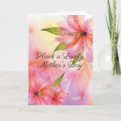 ピンクハイビスカスフローラムームラブリーマザーズデイ カード (正面)