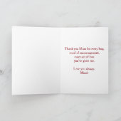 ピンクハイビスカスフローラムームラブリーマザーズデイ カード (内部)