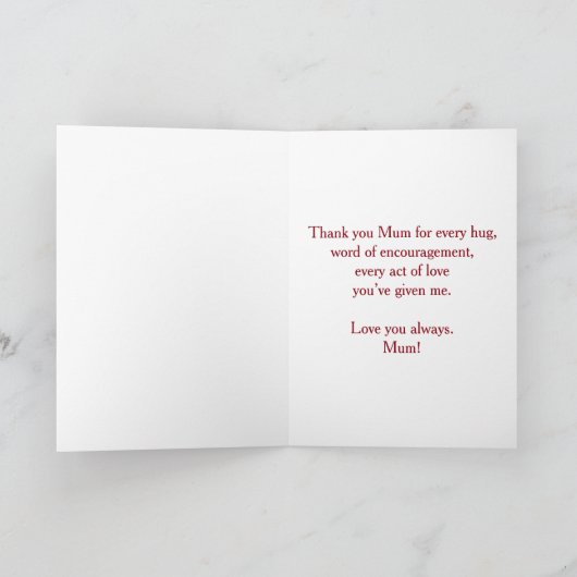 ピンクハイビスカスフローラムームラブリーマザーズデイ カード (内部)