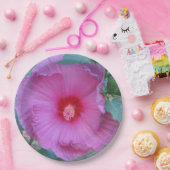 ピンクハイビスカス紙プレート ペーパープレート (パーティー)