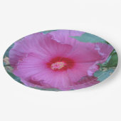 ピンクハイビスカス紙プレート ペーパープレート (アングル)
