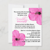 ピンクハイビスカス結婚ズブレックファースト招待状 招待状 (正面)