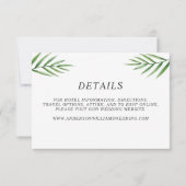 ピンクハイビスカス結婚トロピカルズ詳細 招待状 (裏面)