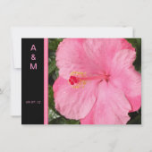 ピンクハイビスカス結婚式招待状 招待状 (裏面)