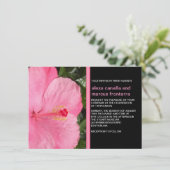 ピンクハイビスカス結婚式招待状 招待状 (スタンド正面)