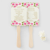 ピンクハイビスカス結婚式 プログラム ハンドファン (正面&裏面)