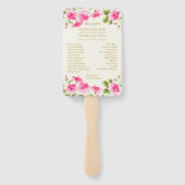 ピンクハイビスカス結婚式 プログラム ハンドファン (裏面)