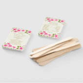 ピンクハイビスカス結婚式 プログラム ハンドファン (組立なし)