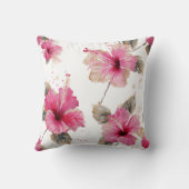 ピンクハイビスカス開花装飾用クッション クッション (裏面)