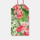 ピンクハイビスカス50thバースデーパーティギフトラベル ギフトタグ (裏面)