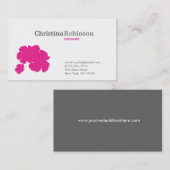 ピンクハイビスカスNo.1名刺 名刺 (正面/裏面)