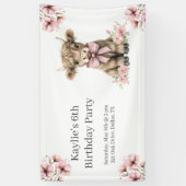 ピンクハイランドカウバースデーパーティー 横断幕 (縦)