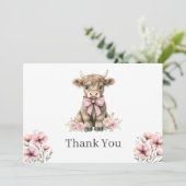 ピンクハイランドカウフラットサンキューカード サンキューカード (スタンド正面)