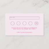 ピンクハウスクリーニングサービスQRコードロイヤリティ&バス 名刺 (裏面)