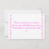 ピンクハウスサンキューベイビーシャワー サンキューカード (裏面)